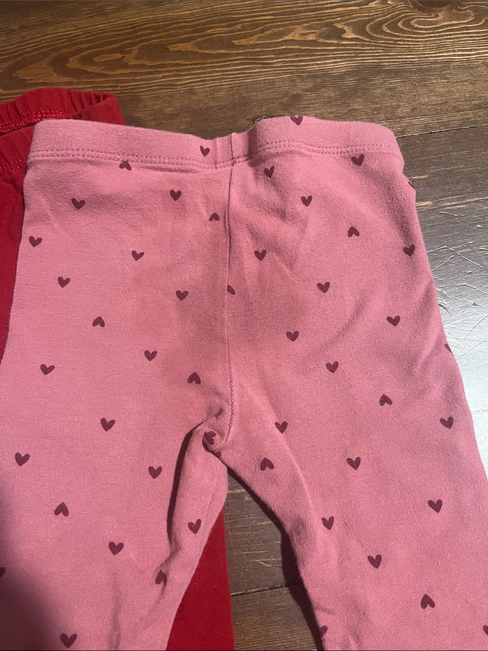 Cat & Jack Kids Leggings - 3 Black, light Purple, Red, Pink, Gray, Navy, Hearts - Picture 8 of 8